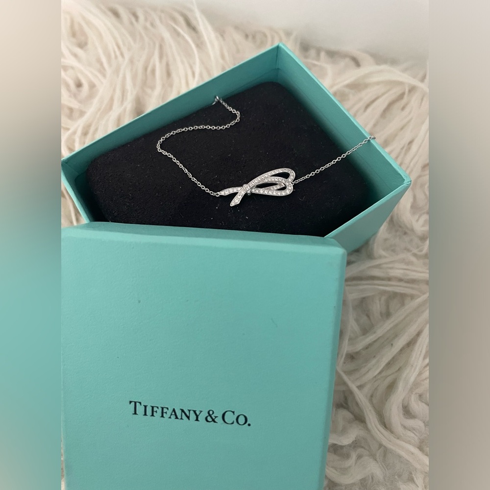 TIFFANY & Co. Tiffany Bow Bracelet K18WG Diamond Ribbon Motif P0009713 gift new